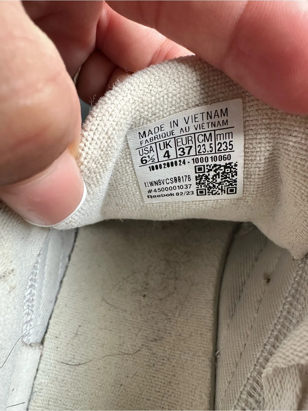 Reebok Women's Off-White Platform Sneakers